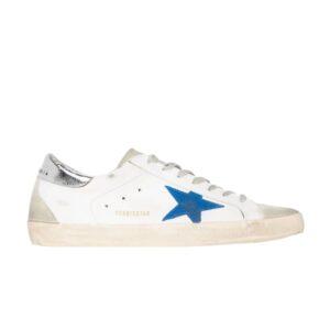 Baskets Golden Goose Superstar Blanc Bleu Électrique GMF00102 F002540 10901