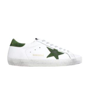 Baskets Golden Goose Superstar Blanc Vert G34MS590 N17