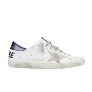 Baskets Golden Goose Superstar Blanches Irisées Noir G36MS590 T89