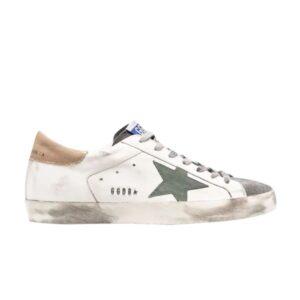 Baskets Golden Goose Superstar Blanc Vert Militaire GMF00103 F002538 81526