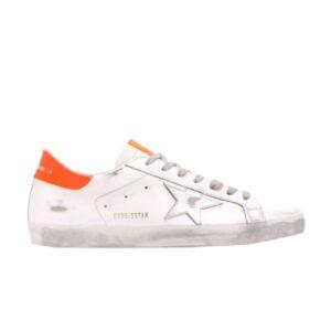 Baskets Golden Goose Superstar Blanc Orange Fluo G36MS590 T84