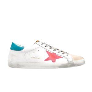 Baskets Golden Goose Superstar Blanc Pétrole GMF00101 F000347 80310