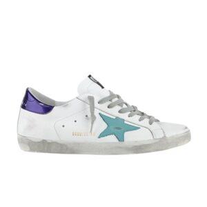Baskets Golden Goose Superstar Blanc Bleu Mer G36MS590 U72