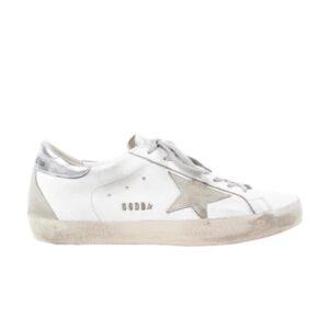 Baskets Golden Goose Superstar Blanc Argent Noir GCOMS590 W77