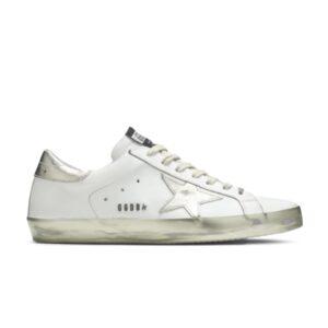 Baskets Golden Goose Superstar Blanc Argent G36MS590 U62