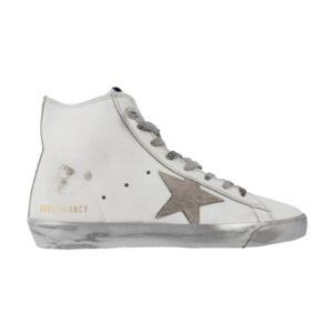 Baskets Golden Goose Wmns Francy Donna Haute Blanc Argent G34WS591 B84