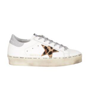 Baskets Golden Goose Wmns Hi Star Blanc Léopard G36WS945 M7