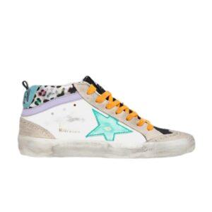 Baskets Golden Goose Wmns Mid Star Animal Print Violet G36WS634 A25