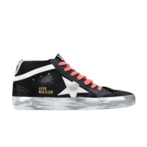 Baskets Golden Goose Wmns Mid Star Wave Sparkle – Noir Blanc GWF00122 F000202 80203