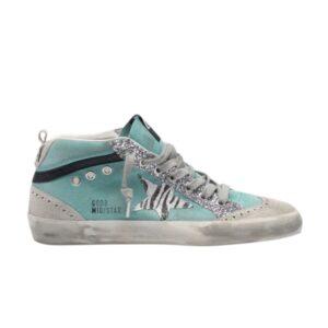 Baskets Golden Goose Wmns Mid Star Zebra Print Orange G35WS634 Q6