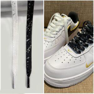 Gorilla Guard Air Force 1 BW Lacets argentés 471798
