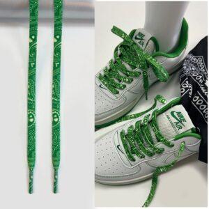 Gorilla Guard Air Force 1 Lacets Paisley Verts 472861