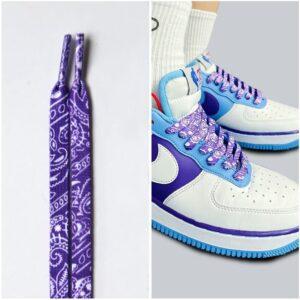Gorilla Guard Air Force 1 Lakers Violet Paisley Lacets Rouge 473553