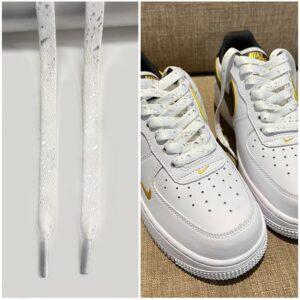 Gorilla Guard Air Force 1 Lacets Blanc Argent 471772