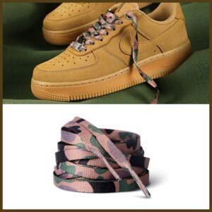 Gorilla Guard Air Force 1 Lacets camouflage rose blé 473941