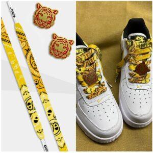 Lacets Gorilla Guard Air Force 1 Jaune Paisley Tigers 471788
