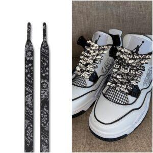 Gorilla Guard Air Jordan 4 Noir Glow Paisley Lacets 473974