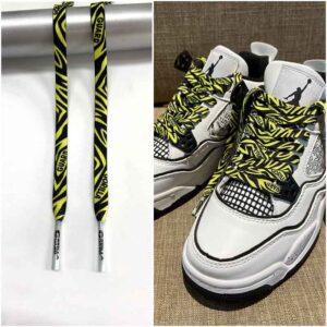 Gorilla Guard Air Jordan 4 Lacets Zebra Jaune 473964