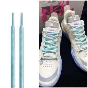 Gorilla Guard Lacets ronds bleu clair blanc 471938