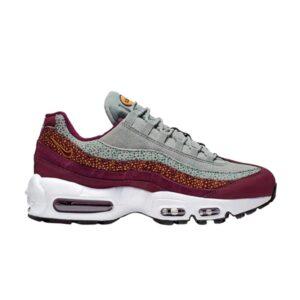 Baskets Wmns Nike Air Max 95 Premium Bordeaux Jaune 807443 601