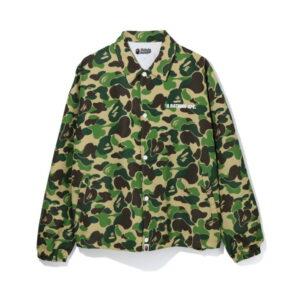 BAPE ABC Camo Veste d'entraîneur décontractée Vert Vert 490297