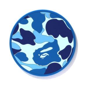 BAPE ABC Camo Dessous de Verre en Caoutchouc Bleu Noir 491474