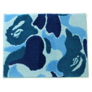 BAPE ABC Camo Tapis Tapis Bleu Gris 491481