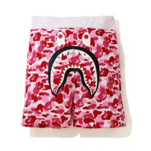 BAPE ABC Camo Shark Sweatshort Rose Rose 491642