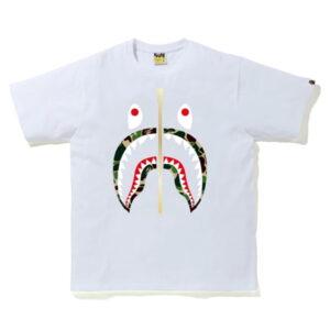 BAPE ABC Camo Shark Tee Blanc/Vert Blanc/Vert 491676