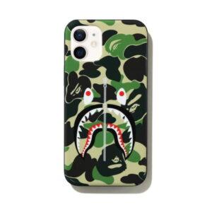 Coque de protection BAPE ABC Camo Shark iPhone 12 Mini Case Vert Vert 491589