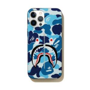 Étui de protection BAPE ABC Camo Shark iPhone 12 Pro Max Case Bleu Bleu 491602