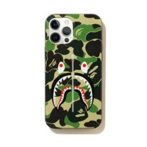 Coque de protection BAPE ABC Camo Shark iPhone 12 Pro Max Case Vert Vert 491595