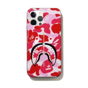 Coque de protection BAPE ABC Camo Shark iPhone 12 Pro Max Case Rose Rose 491599