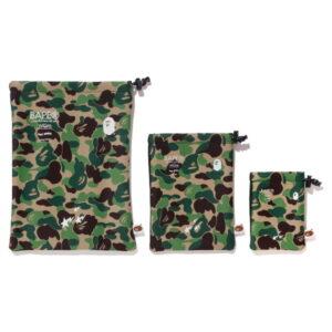 BAPE ABC Gadgets Pouch Set (FW19) Vert Camo Blanc 492519