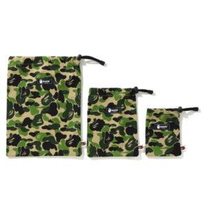 Ensemble de housses pour gadgets BAPE ABC Pouch (lot de 3) vert vert 492973