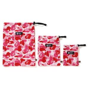 Ensemble d'étuis pour gadgets BAPE ABC Pouch (lot de 3) rose rose 492971