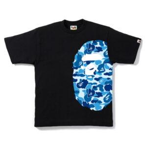 BAPE ABC Side Big Ape Head Tee Noir/Bleu Orange 493376