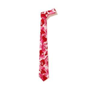 Cravate BAPE ABC Tie (FW20) Rose Rose 501455
