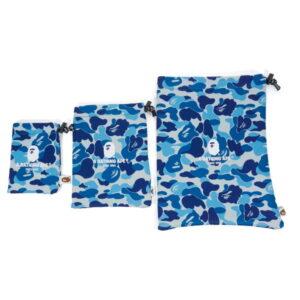 Étuis de protection pour gadgets BAPE Abc Camo Pouch Gadgets Set Bleu Clair Bleu 490286