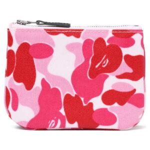Portefeuille BAPE Abc Canvas Wallet (S) Rose Rose 491864