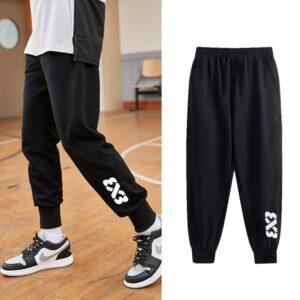 Pantalon de survêtement Ehot 3X3 Logo Pantalon Noir Rose 495174