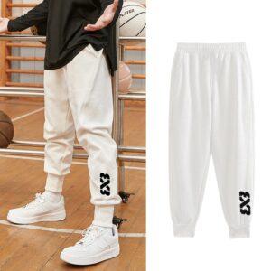 Pantalon de survêtement Ehot 3X3 Logo Pantalon Blanc Noir 495208