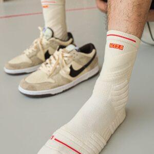 Chaussettes de sport Ehot Ace Beige-Rouge Crew Chaussettes 502410