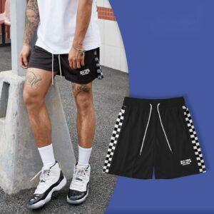 Short de sport Ehot Checkers Short Noir Vert 490162