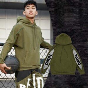 Sweat à capuche vert zippé Ehot DMPL 493110