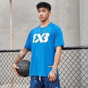 T-shirt bleu avec logo Ehot FIBA 492420
