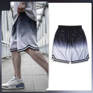 Short de basket-ball Ehot dégradé blanc-noir, 492074