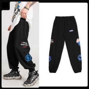 Pantalon de survêtement Ehot Graffiti Pantalon noir 501012