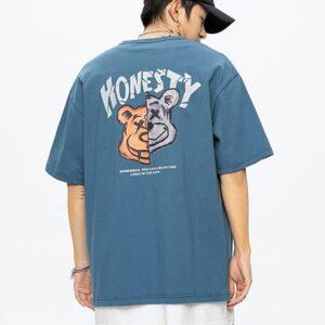 T-shirt bleu honnêteté Ehot 492274