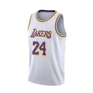 Maillot de basket-ball en jersey blanc Ehot Lakers 24 492833